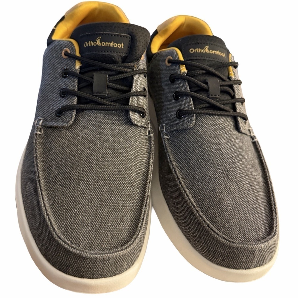 NEW ORTHOCOMFOOT Men's Orthopedic Walking Shoes Gray Size 44.5 (US 10.5)